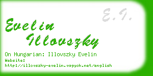 evelin illovszky business card